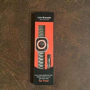 NWT Kades Titanium Metal Link Bracelet Band Compatible for Apple Watch